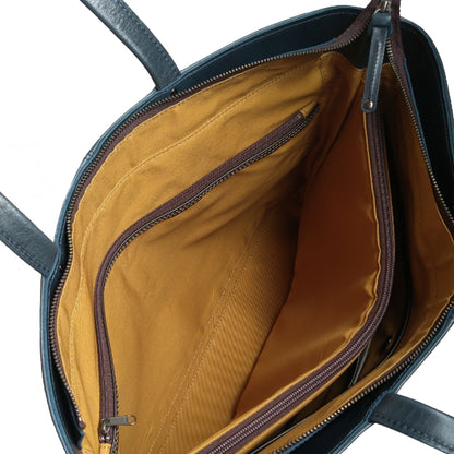 【訳アリ品】日本製／国産／豊岡製／牛革／レザー／トートバッグ／中仕切り付／ウレタン入り中仕切り／大きめ／557103／キャメル色／Bluffpop【リニューアル型】