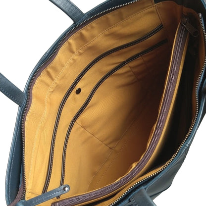 【訳アリ品】日本製／国産／豊岡製／牛革／レザー／トートバッグ／中仕切り付／ウレタン入り中仕切り／大きめ／557103／キャメル色／Bluffpop【リニューアル型】