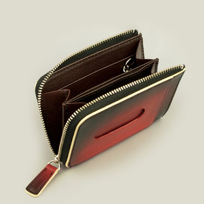 【訳アリ品】海外製／牛革／レザー／小銭入れ／コインケース／カードホルダー／箱入り／レッド／赤色／2026年ラッキーカラー／154002