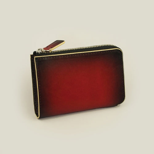 【訳アリ品】海外製／牛革／レザー／小銭入れ／コインケース／カードホルダー／箱入り／レッド／赤色／2026年ラッキーカラー／154002