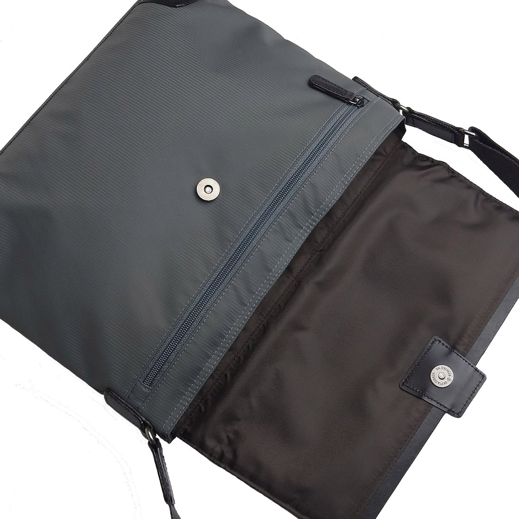 【年末年始セール限定】海外製／テフロン加工／撥水／ヨコ型／カブセショルダーＬ／グレー色／126026【数量限定】