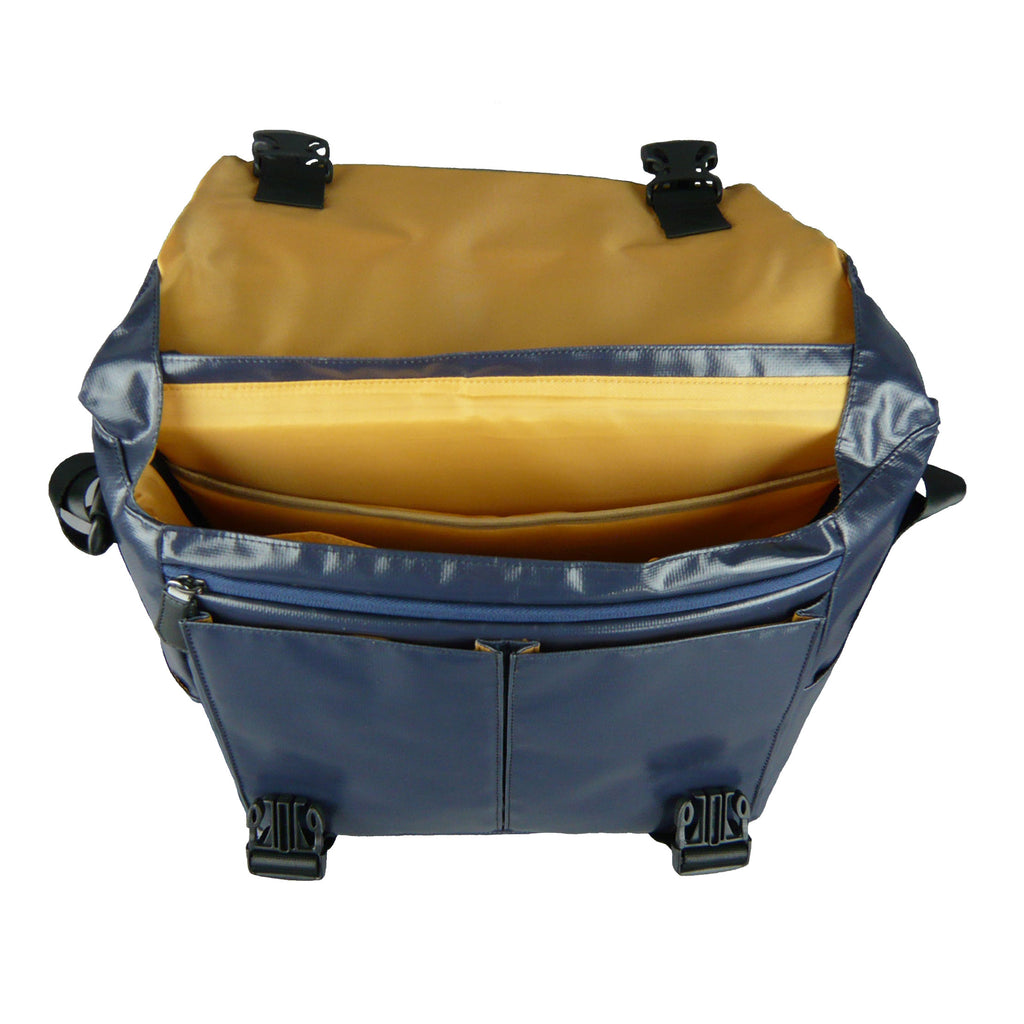 【訳アリ品】海外製／雨に強い／レジャー／釣り／カメラ／ターポリン／A4対応／ショルダーバッグＬ／126013／ネイビー