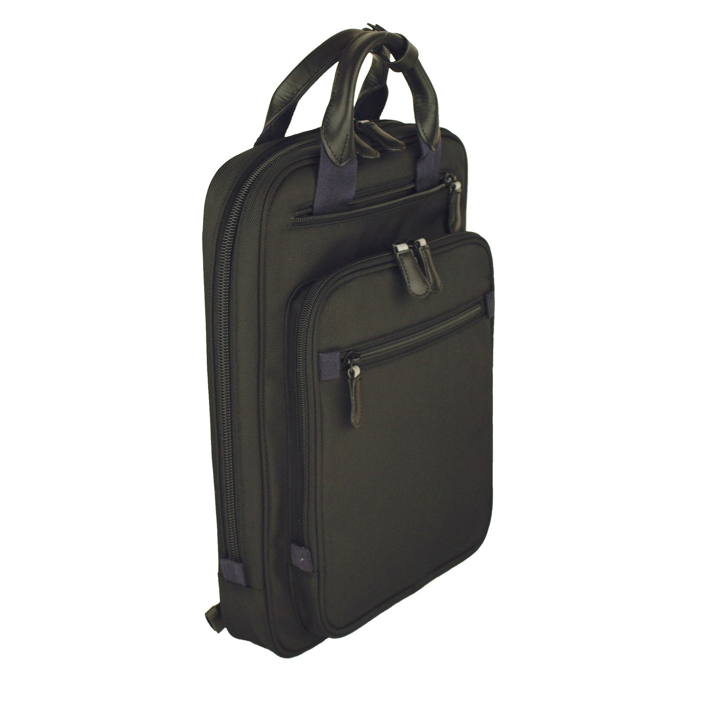 【訳アリ品】海外製／PC対応／自転車対応／A4対応／薄型／スリム型／２WAY／リュック／手提げ／ハンドル付／ブラック／黒色／126029
