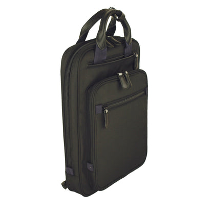 【訳アリ品】海外製／PC対応／自転車対応／A4対応／薄型／スリム型／２WAY／リュック／手提げ／ハンドル付／ブラック／黒色／126029