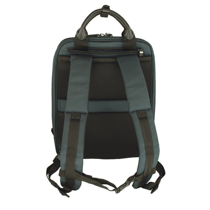 【訳アリ品】海外製／PC対応／自転車対応／A4対応／薄型／スリム型／２WAY／リュック／手提げ／ハンドル付／ネイビー／紺色／126029
