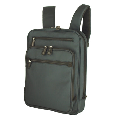 【訳アリ品】海外製／PC対応／自転車対応／A4対応／薄型／スリム型／２WAY／リュック／手提げ／ハンドル付／ネイビー／紺色／126029