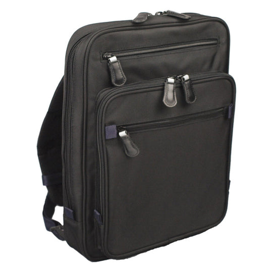 【訳アリ品】海外製／PC対応／自転車対応／A4対応／薄型／スリム型／２WAY／リュック／手提げ／ハンドル付／ブラック／黒色／126029