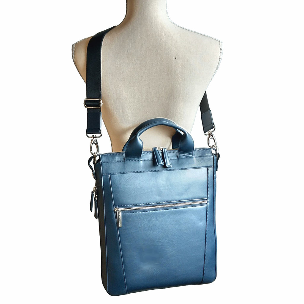【40％OFF】在庫限り／海外製／牛革製／レザー／A4対応／３ｗａｙ／リュック／ショルダー／手提げ／蒸れ軽減／ネイビー／126053／VELBA