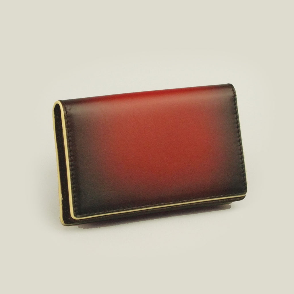 海外製／名刺入れ／牛革／背面カードホルダー／レッド／赤色のみ／数量限定30％OFF／154001／RYU'S ONE