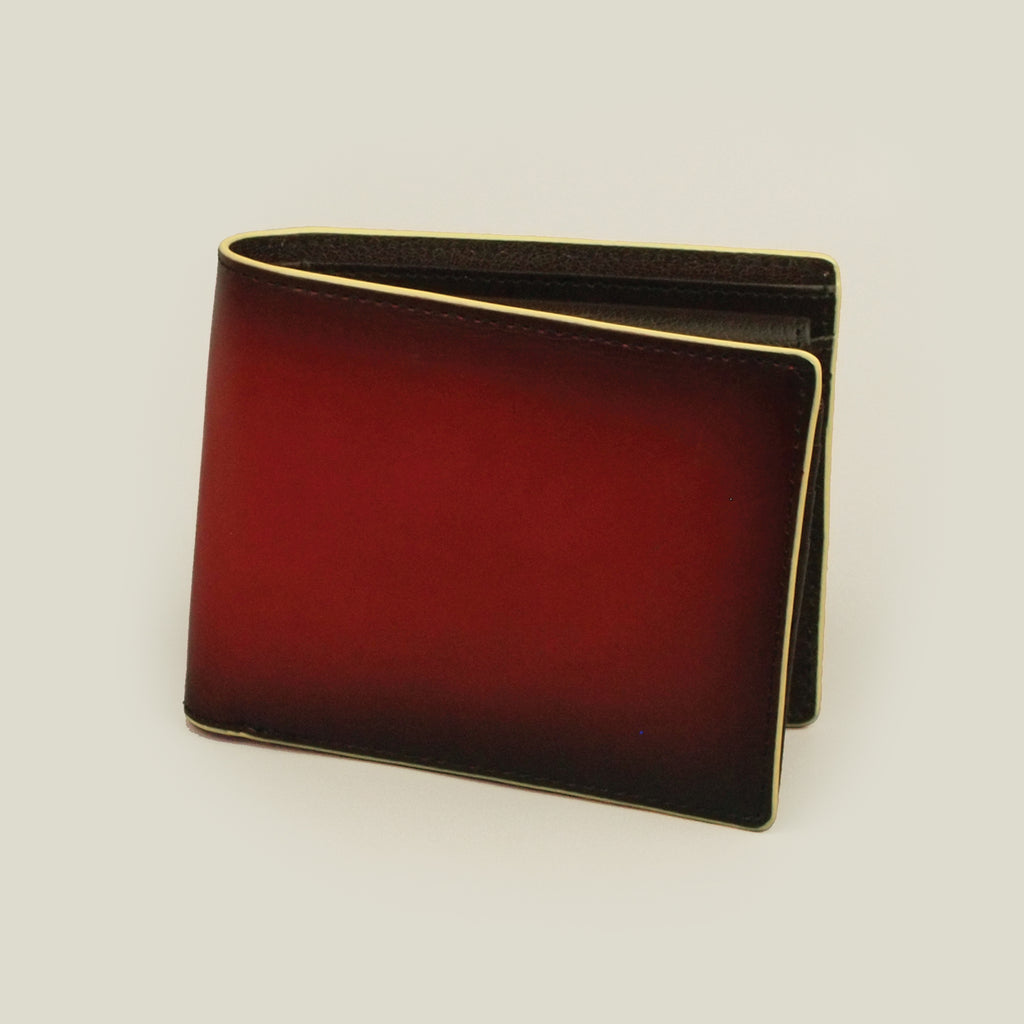 RYU'S ONE/牛革 二つ折り財布 154003レッド