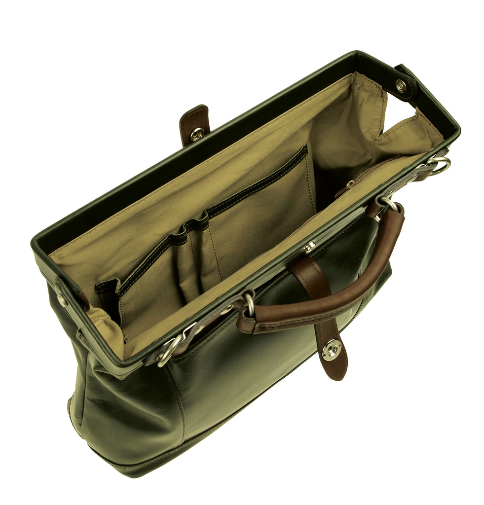 【訳アリ品】豊岡製／日本製／国産／牛革／レザー／ダレスバッグＳ／ショルダーバッグ／505046／グリーン／緑色⓶／カーキ色【期間限定】