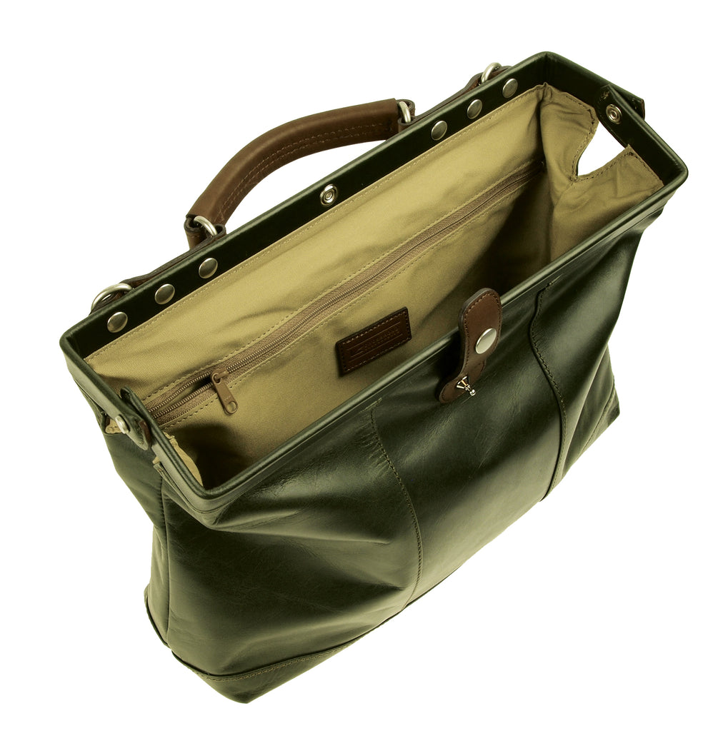 【訳アリ品】豊岡製／日本製／国産／牛革／レザー／ダレスバッグＳ／ショルダーバッグ／505046／グリーン／緑色⓶／カーキ色【期間限定】