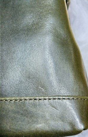 【訳アリ品】豊岡製／日本製／国産／牛革／レザー／ダレスバッグＳ／ショルダーバッグ／505046／グリーン／緑色／カーキ色【期間限定】