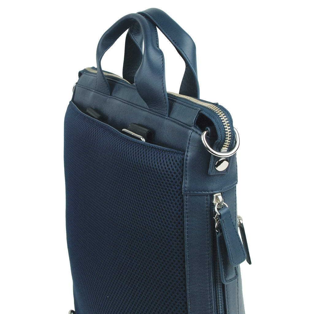 【40％OFF】在庫限り／海外製／牛革製／レザー／A4対応／３ｗａｙ／リュック／ショルダー／手提げ／蒸れ軽減／ネイビー／126053／VELBA