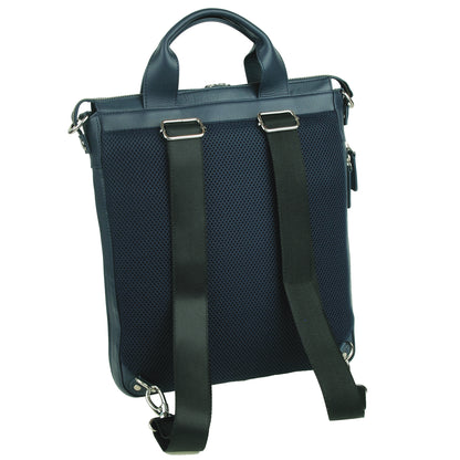 【40％OFF】海外製／牛革製／レザー／A4対応／３ｗａｙ／リュック／肩掛け／手提げ／蒸れ軽減／ネイビー／紺色／126053／VELBA【在庫限り】