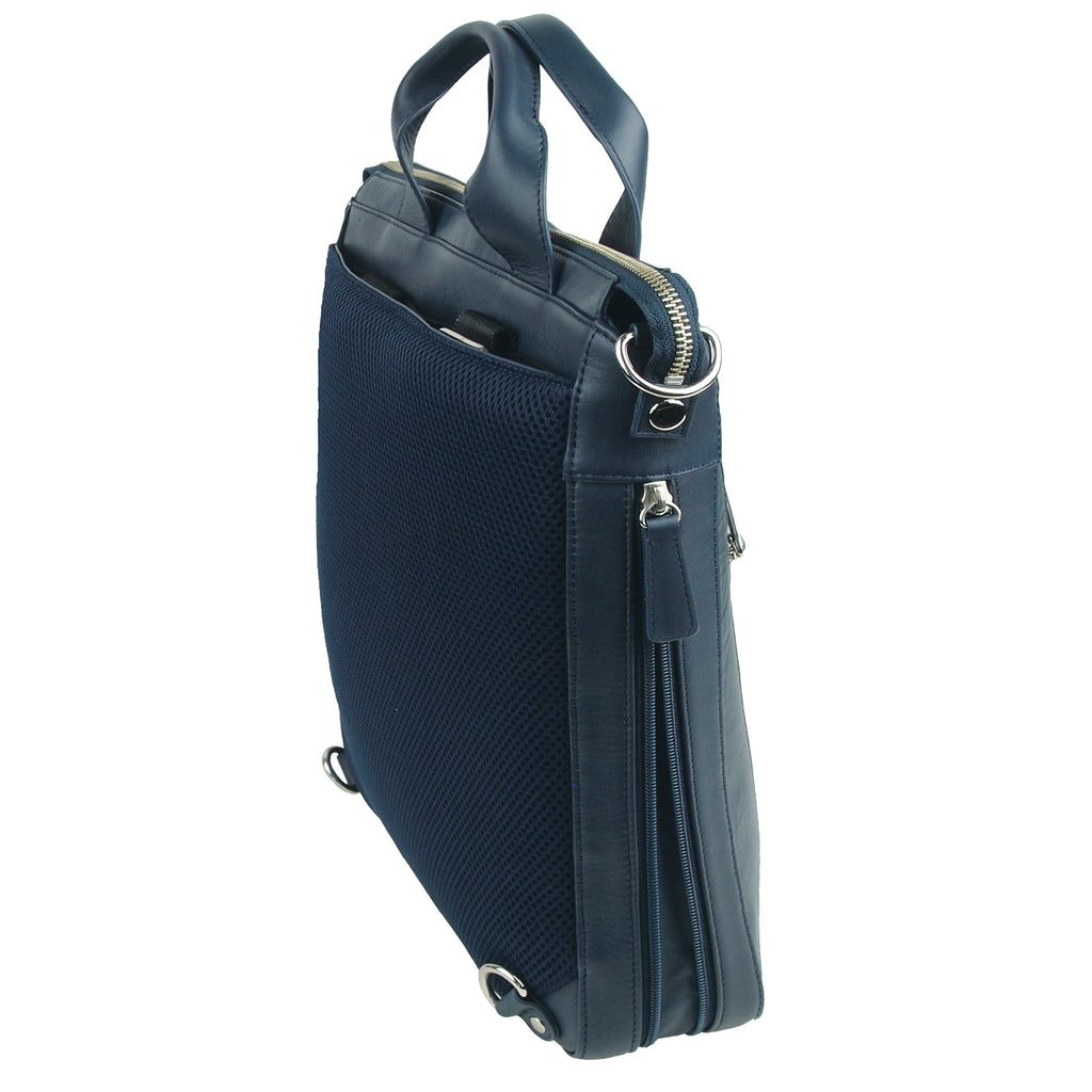 【40％OFF】在庫限り／海外製／牛革製／レザー／A4対応／３ｗａｙ／リュック／ショルダー／手提げ／蒸れ軽減／ネイビー／126053／VELBA