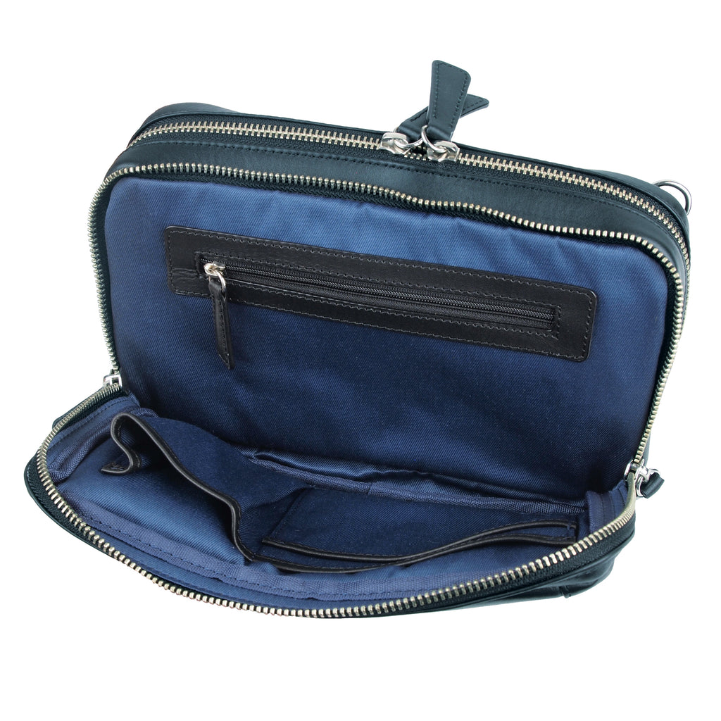 【50％OFF】在庫限り／海外製／牛革製／レザー／ショルダー／ポーチ／ネイビー色／126051／VELBA